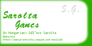 sarolta gancs business card